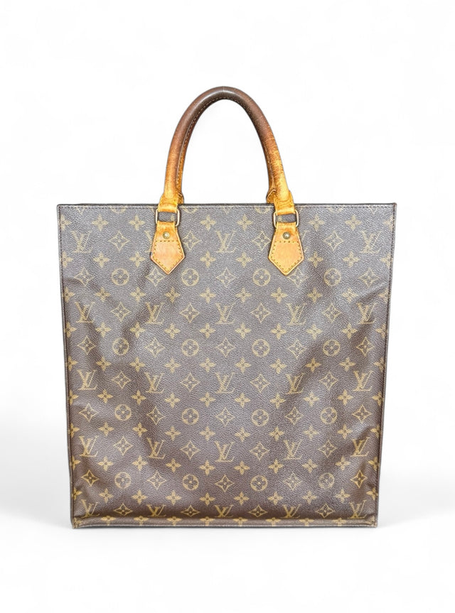 Louis Vuitton Sac Plat Handtasche Tote Bag Shopper Monogram Braun