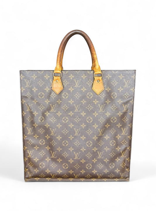 Louis Vuitton Sac Plat Handtasche Tote Bag Shopper Monogram Braun