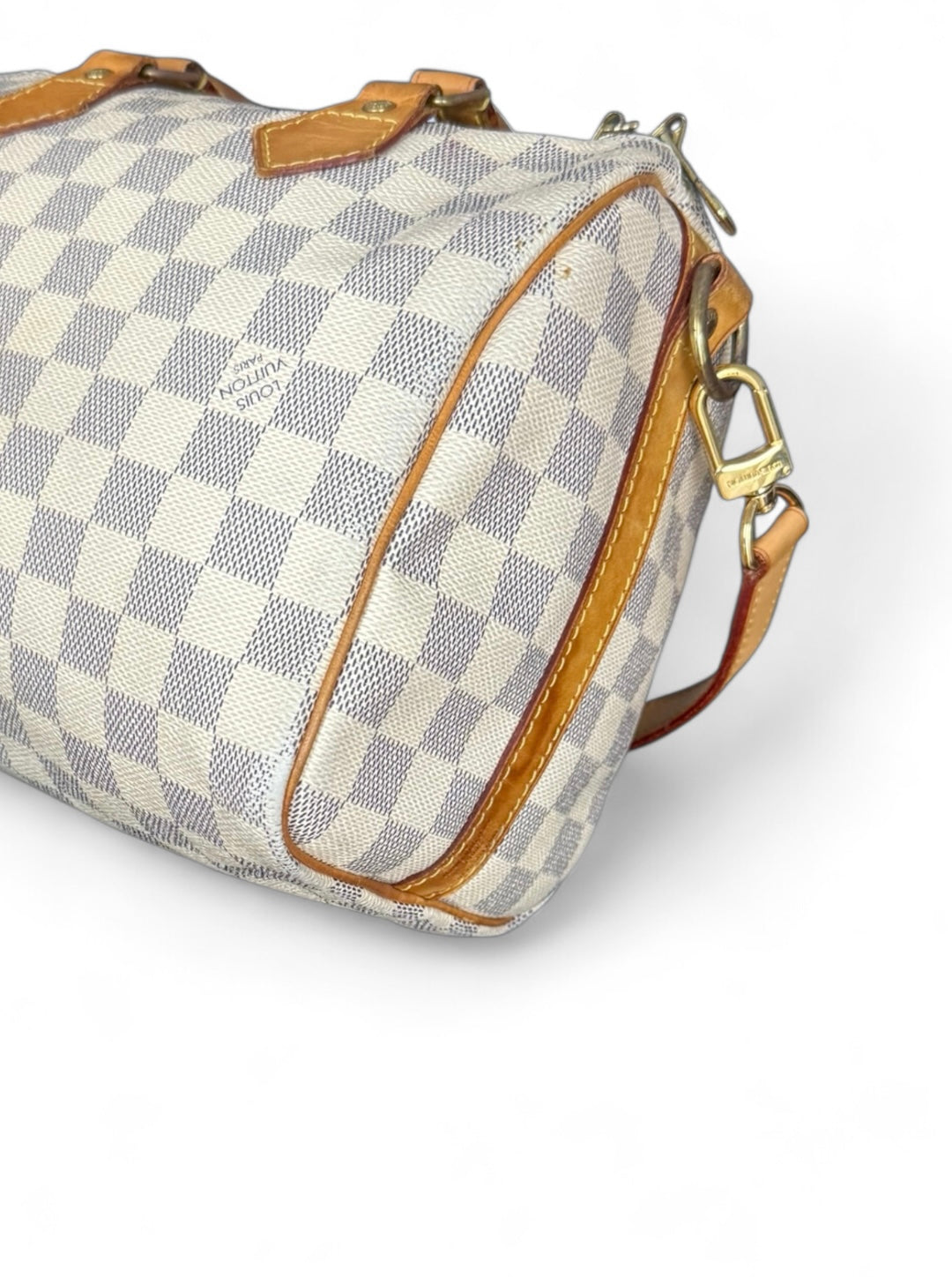 Louis Vuitton Speedy 25 Bandouliere Handtasche Damier Azur