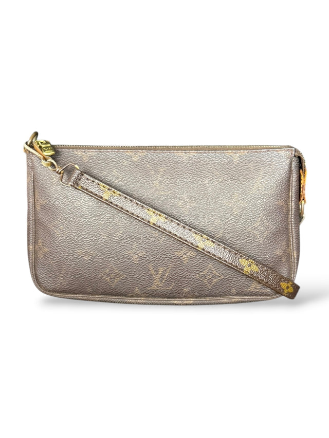 Louis Vuitton Pochette Accessoires Handtasche Crossbody Monogram Braun