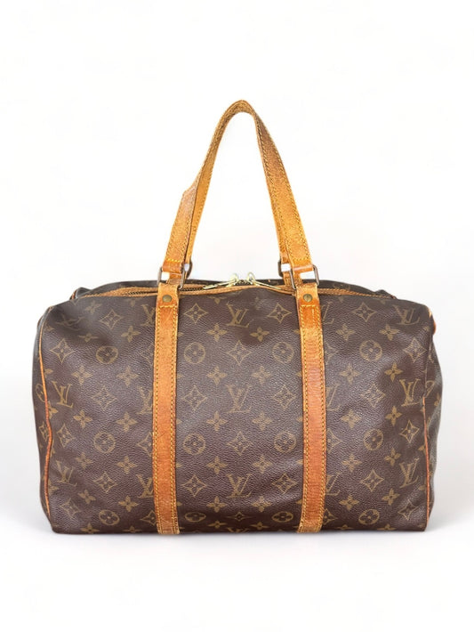 Louis Vuitton Sac Souple 35 Reisetasche Weekender Keepall Monogram Braun
