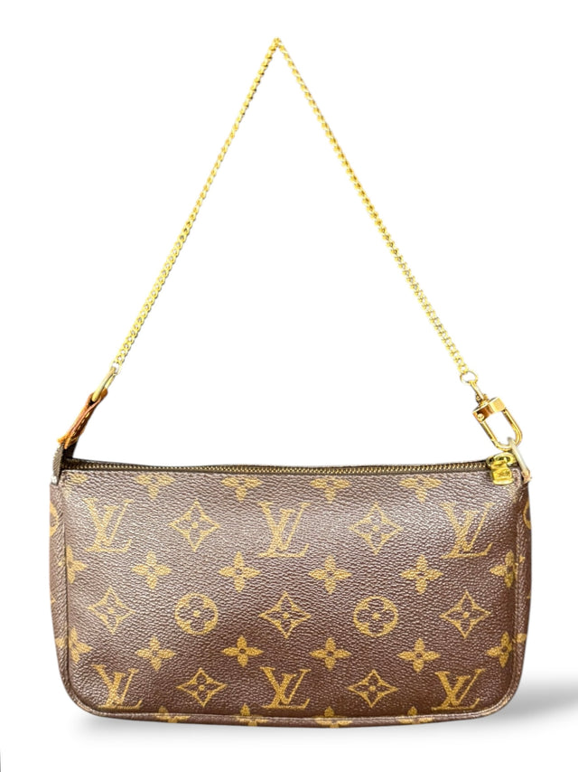 Louis Vuitton Pochette Accessoires Handtasche Monogram Braun