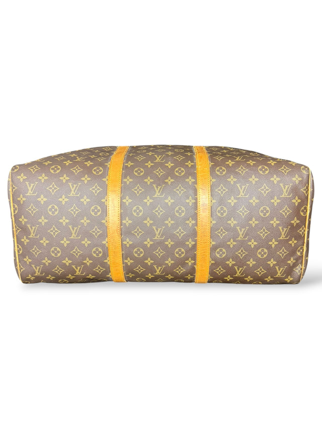 Louis Vuitton Sac Souple 55 Reisetasche Weekender Keepall Monogram Braun