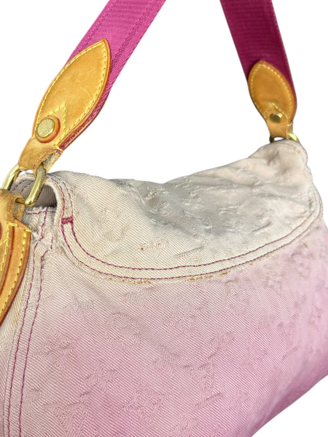 Louis Vuitton Sunray Sunshine Denim Baggy Handtasche Pochette