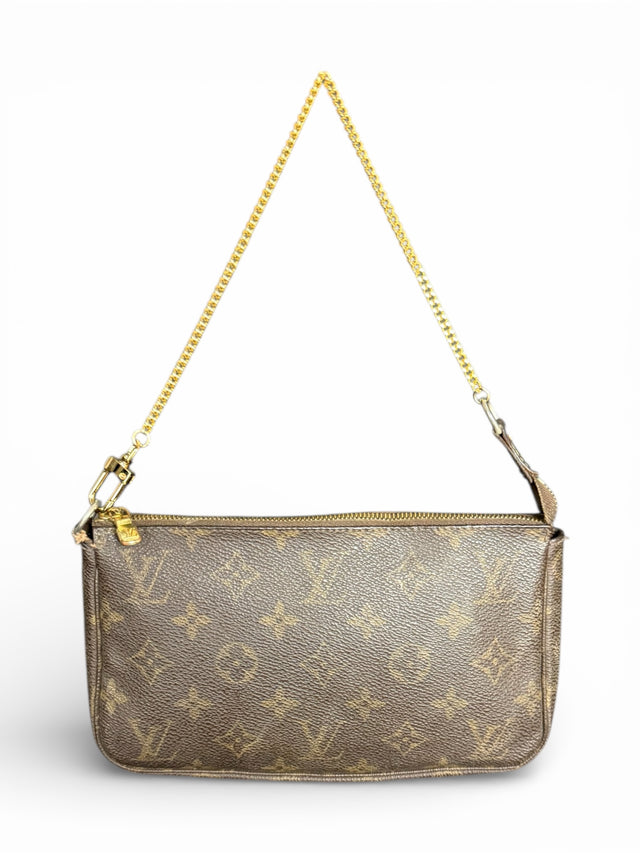 Louis Vuitton Pochette Accessoires Handtasche Monogram Braun
