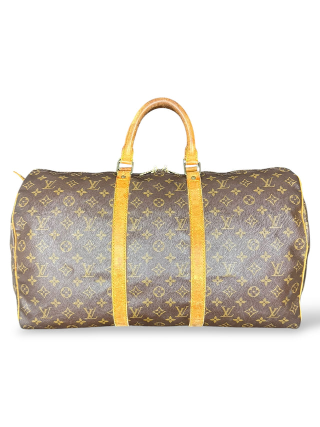 Louis Vuitton Keepall 50 Reisetasche Weekender Tasche Monogram Braun