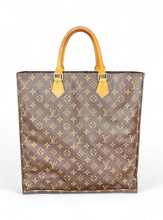 Louis Vuitton Sac Plat Handtasche Tote Bag Shopper Monogram Braun
