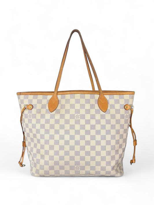 Louis Vuitton Neverfull MM Handtasche Shopper Damier Azur
