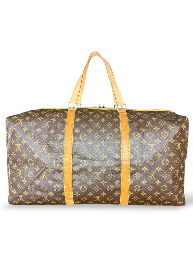 Louis Vuitton Sac Souple 55 Reisetasche Weekender Keepall Monogram Braun