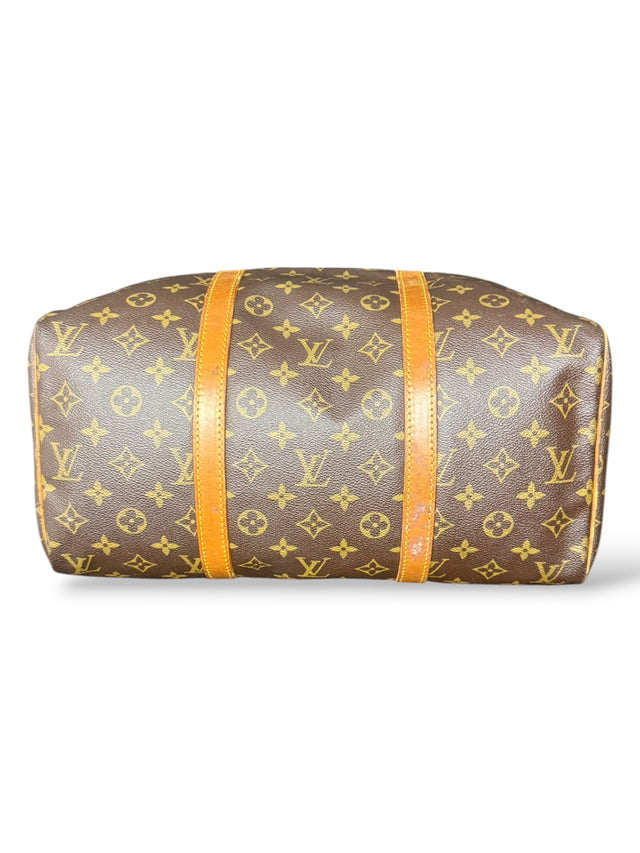 Louis Vuitton Sac Souple 35 Reisetasche Weekender Keepall Monogram Braun