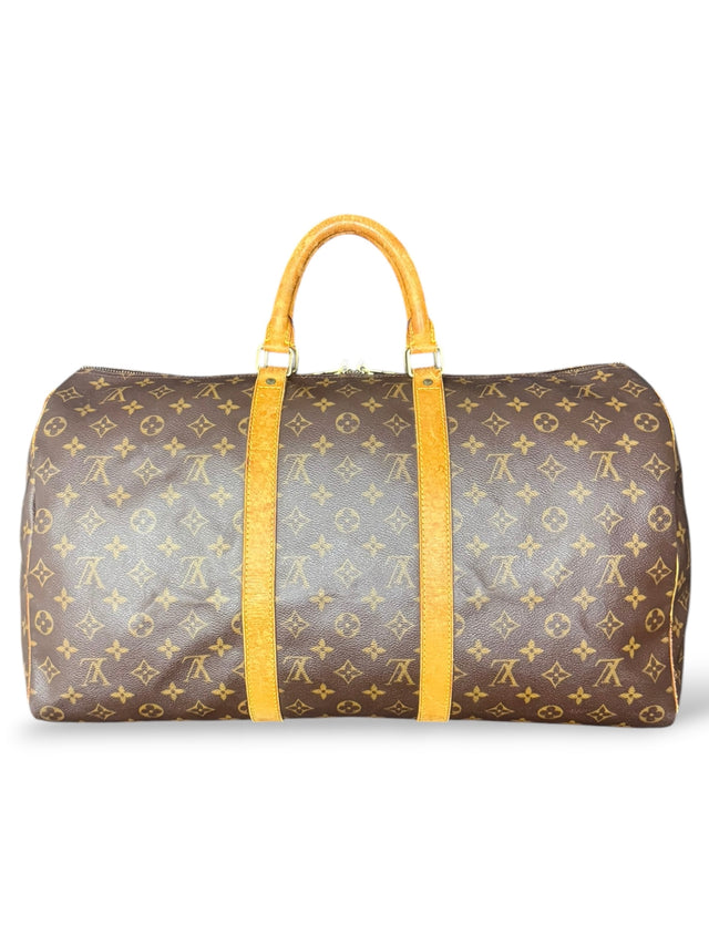 Louis Vuitton Keepall 50 Reisetasche Weekender Tasche Monogram Braun