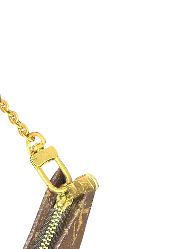 Louis Vuitton Pochette Accessoires Handtasche Baguette Monogram Braun
