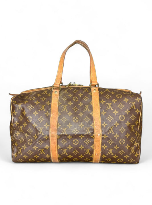 Louis Vuitton Sac Souple 45 Reisetasche Weekender Keepall Monogram Braun