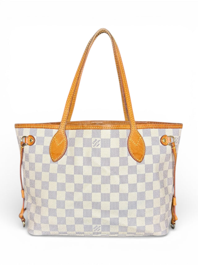 Louis Vuitton Neverfull PM Handtasche Shopper Damier Azur