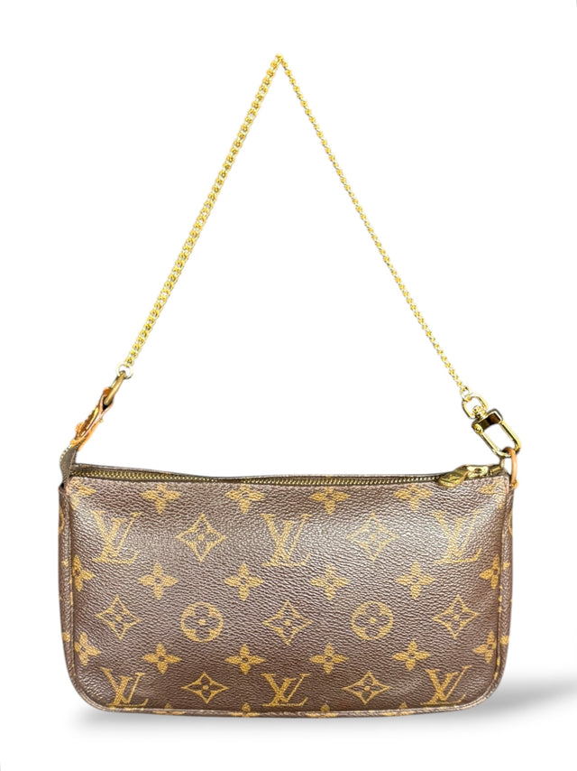 Louis Vuitton Pochette Accessoires Handtasche Monogram Braun