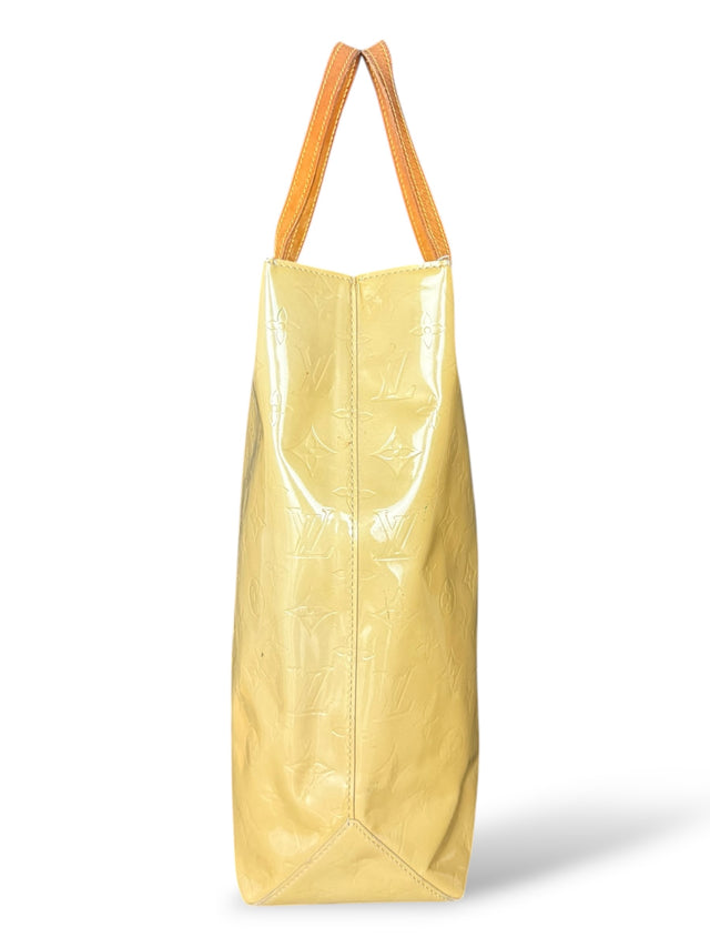 Louis Vuitton Reade MM Handtasche Vernis Monogram Gelb Beige