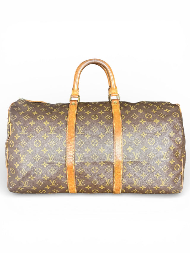 Louis Vuitton Keepall 50 Reisetasche Weekender Tasche Monogram Braun