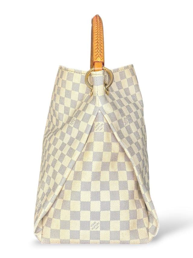 Louis Vuitton Artsy MM Handtasche Shopper Damier Azur