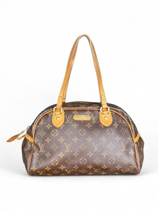 Louis Vuitton Montorgueil PM Handtasche Schultertasche Monogram Braun