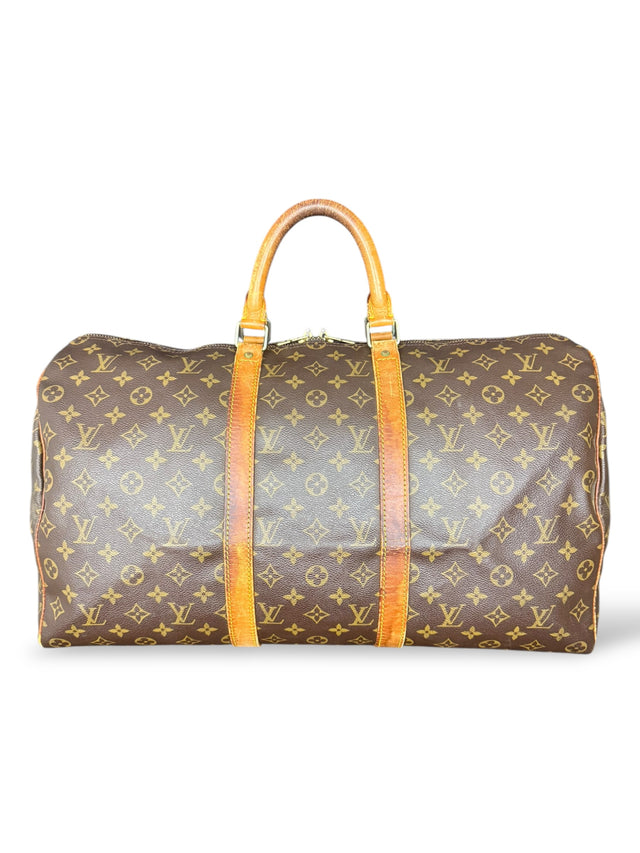 Louis Vuitton Keepall 50 Reisetasche Weekender Tasche Monogram Braun