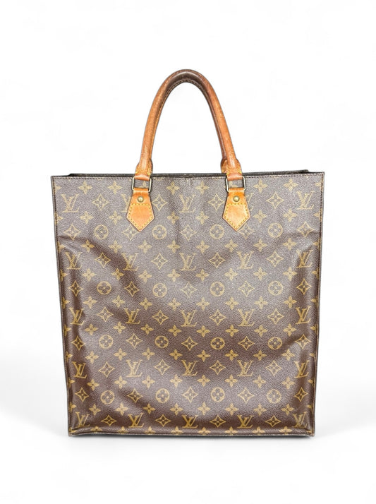 Louis Vuitton Sac Plat Handtasche Tote Bag Shopper Monogram Braun