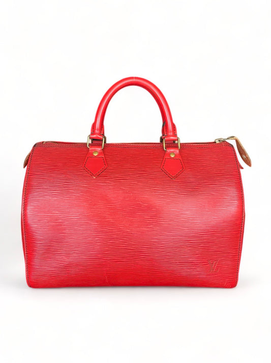 Louis Vuitton Speedy 30 Handtasche Epi Leder Rot