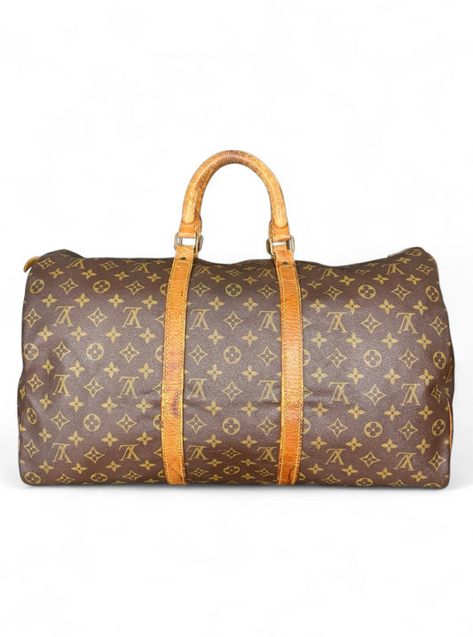 Louis Vuitton Keepall 50 Reisetasche Weekender Tasche Monogram Braun