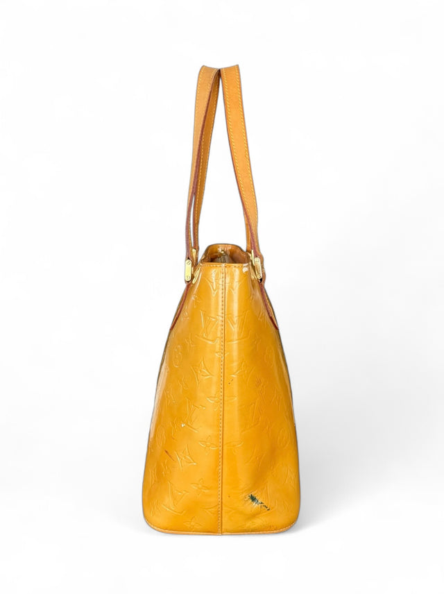 Louis Vuitton Houston Handtasche Vernis Monogram Gelb