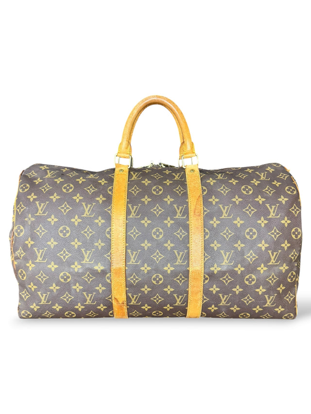 Louis Vuitton Keepall 50 Reisetasche Weekender Tasche Monogram Braun