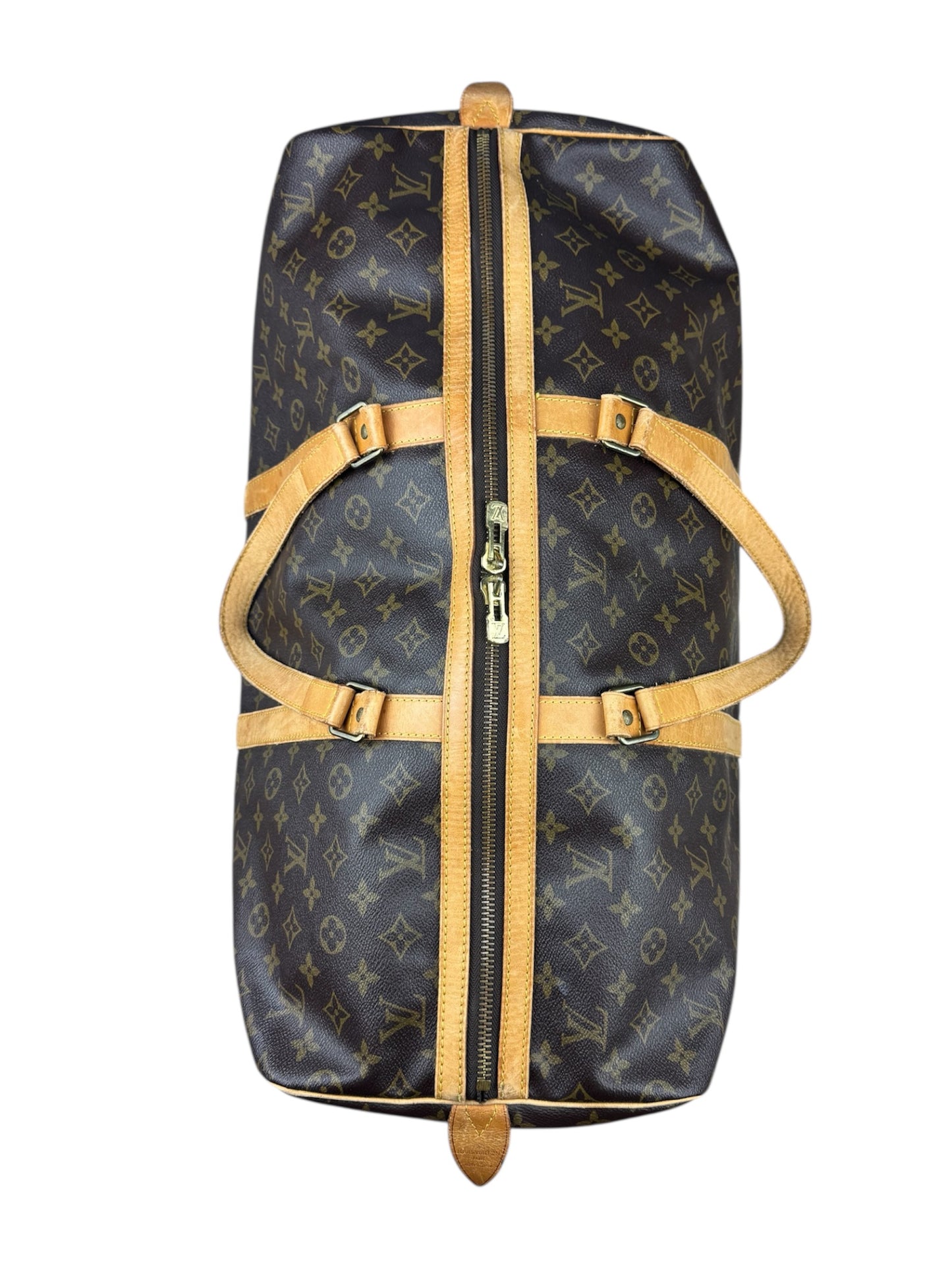 Louis Vuitton Sac Souple 55 Reisetasche Weekender Keepall Monogram Braun