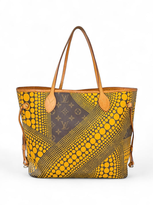 Louis Vuitton Neverfull MM Handtasche Shopper Monogram Braun Dot Yayoi Kusama