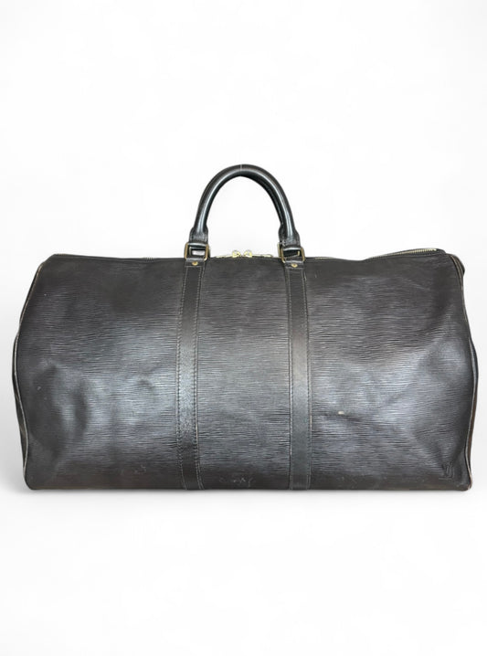 Louis Vuitton Keepall 55 Reisetasche Weekender Tasche Epi Leder Schwarz