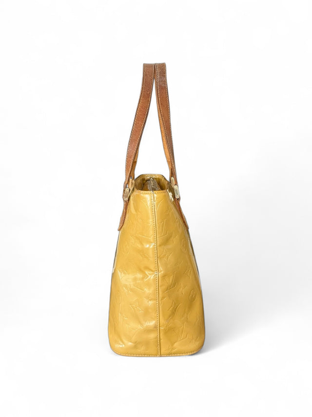 Louis Vuitton Houston Handtasche Vernis Monogram Gelb Gold