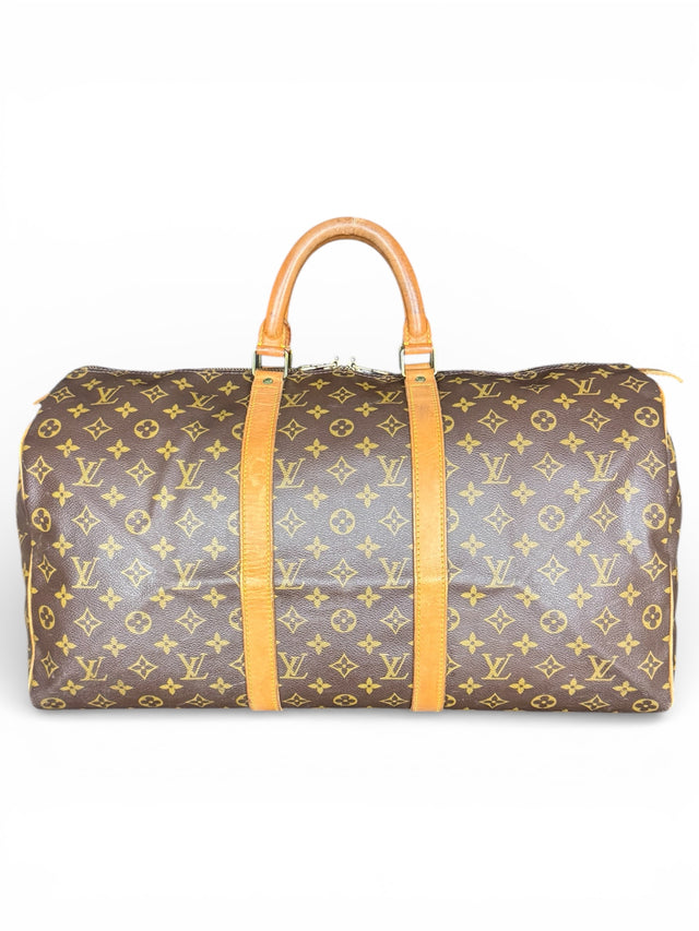 Louis Vuitton Keepall 50 Reisetasche Weekender Tasche Monogram Braun