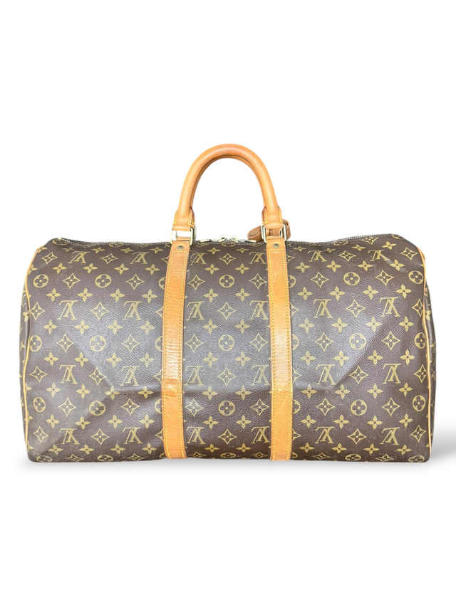 Louis Vuitton Keepall 50 Reisetasche Weekender Tasche Monogram Braun