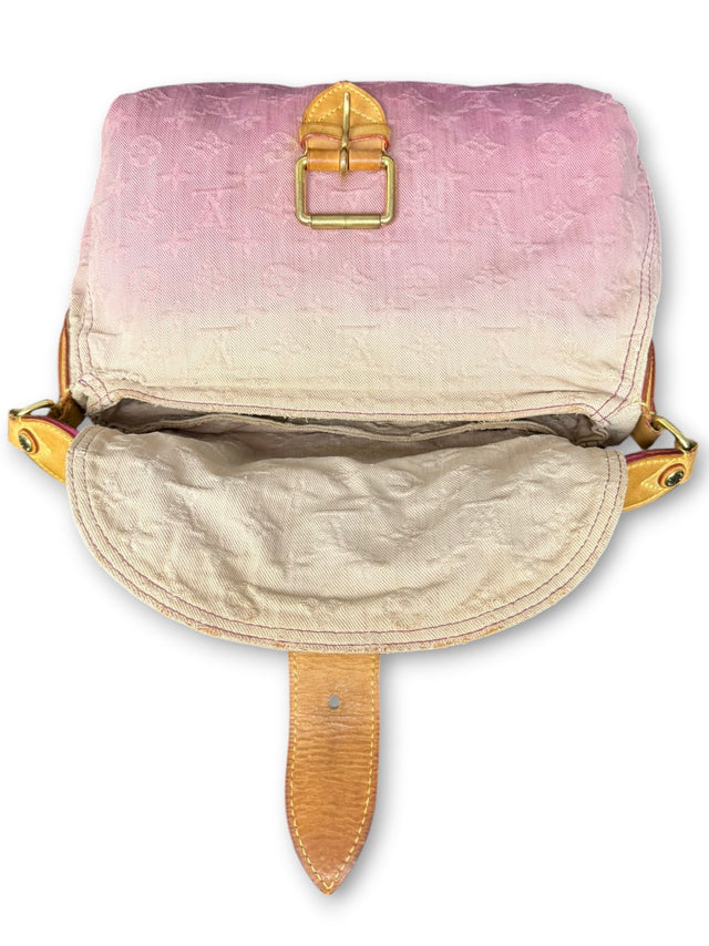 Louis Vuitton Sunray Sunshine Denim Baggy Handtasche Pochette