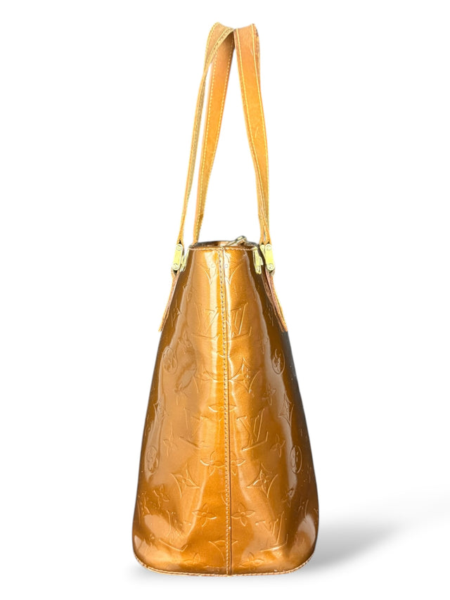 Louis Vuitton Houston Handtasche Vernis Monogram Bronze