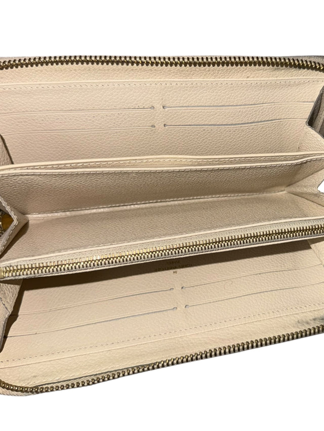 Louis Vuitton Zippy Empreinte Geldbeutel Geldbörse Portemonnaie Weiß