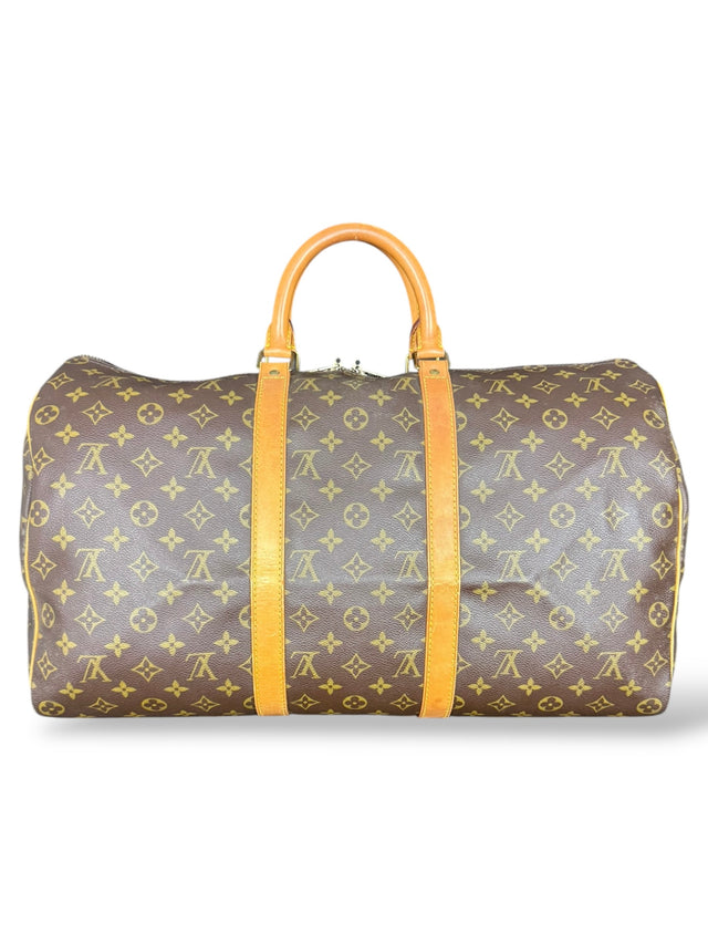 Louis Vuitton Keepall 50 Reisetasche Weekender Tasche Monogram Braun