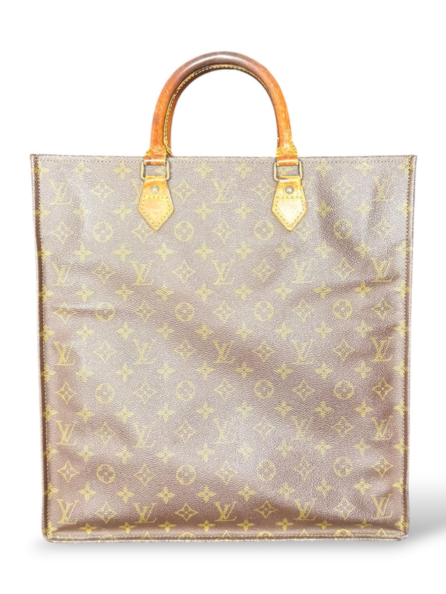 Louis Vuitton Sac Plat Handtasche Tote Bag Shopper Monogram Braun