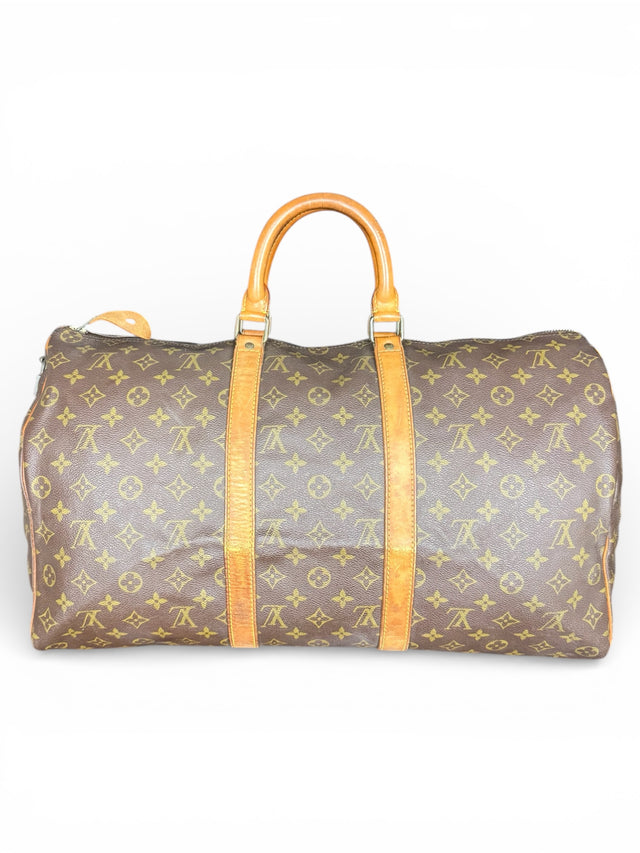 Louis Vuitton Keepall 50 Reisetasche Weekender Tasche Monogram Braun