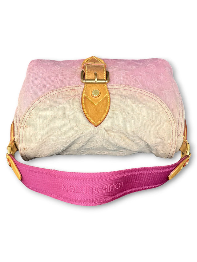 Louis Vuitton Sunray Sunshine Denim Baggy Handtasche Pochette