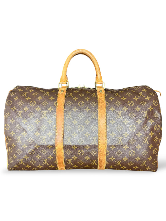 Louis Vuitton Keepall 50 Reisetasche Weekender Tasche Monogram Braun