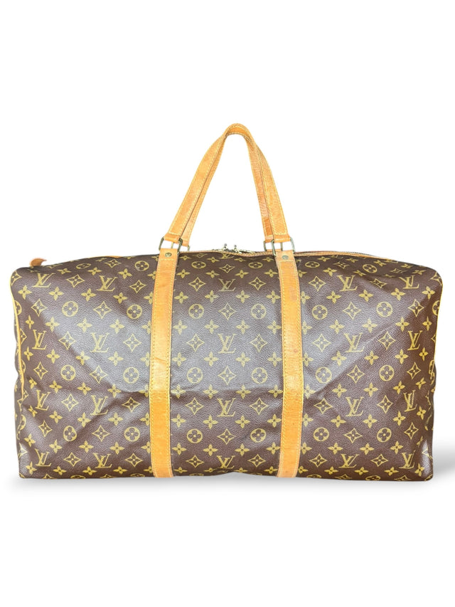 Louis Vuitton Sac Souple 55 Reisetasche Weekender Keepall Monogram Braun