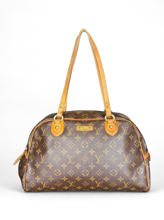 Louis Vuitton Montorgueil Handtasche Schultertasche Monogram Braun