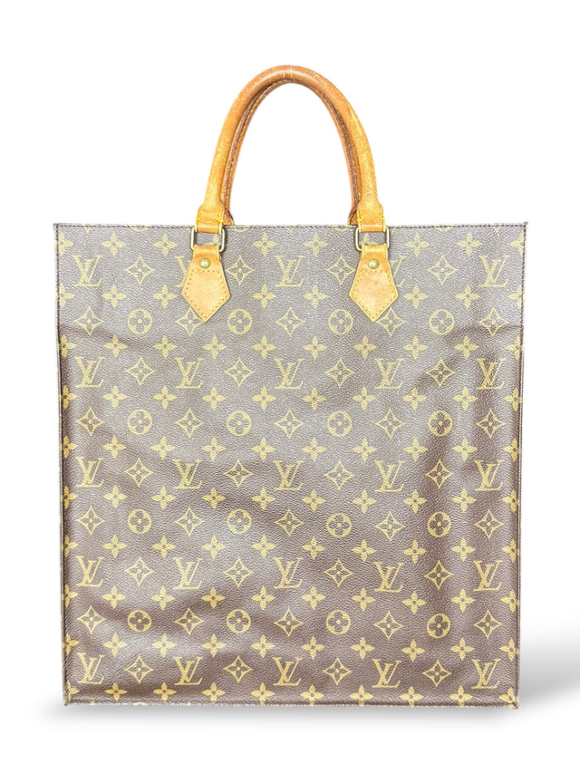 Louis Vuitton Sac Plat Handtasche Tote Bag Shopper Monogram Braun