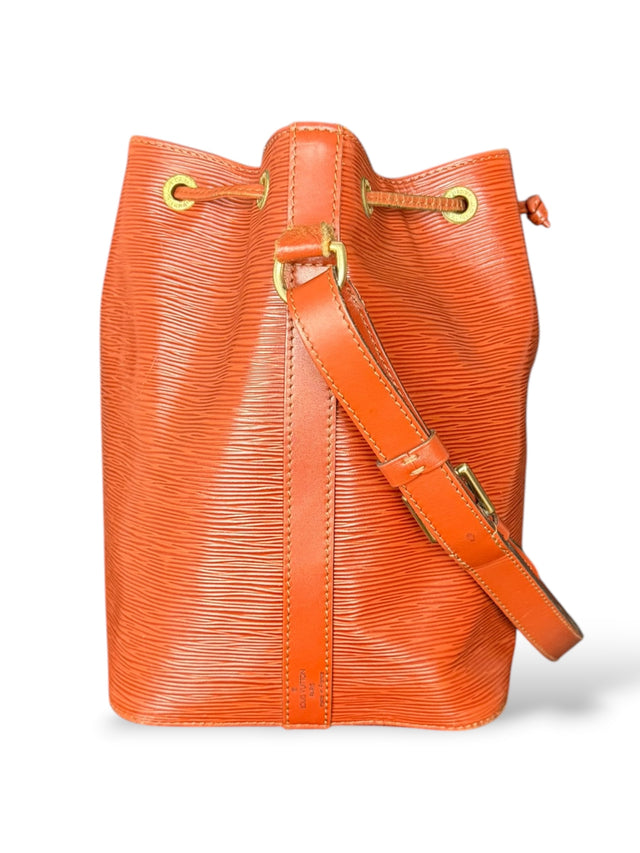 Louis Vuitton Sac Noe Petit Handtasche Epi Leder Braun Orange