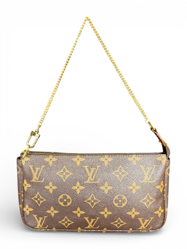 Louis Vuitton Pochette Accessoires Handtasche Monogram Braun