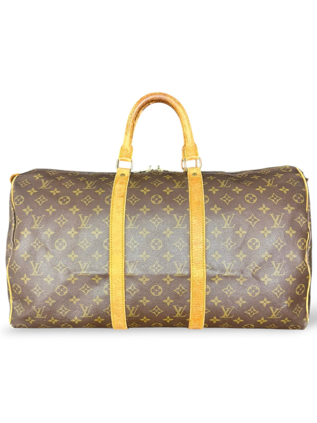 Louis Vuitton Keepall 50 Reisetasche Weekender Tasche Monogram Braun