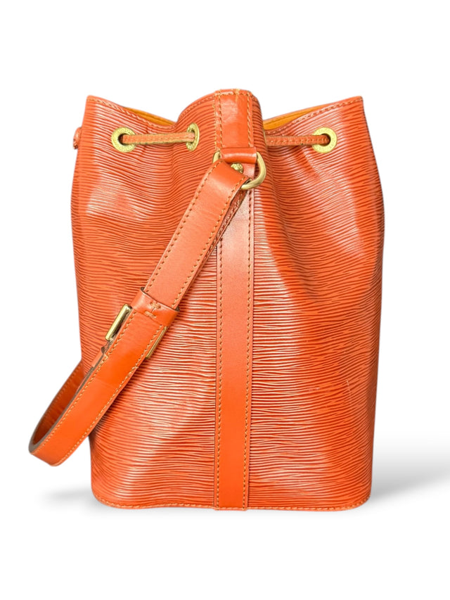 Louis Vuitton Sac Noe Petit Handtasche Epi Leder Braun Orange